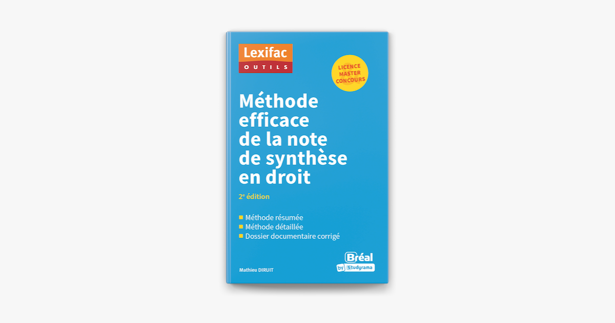 Note De Synthèse Méthode books.apple.com