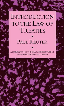 Read: Introduction To Book The Law Of Treaties