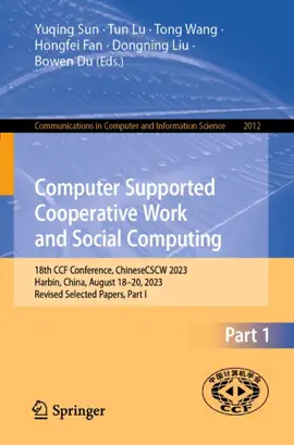 Read: Computer Supported Cooperative Work and Book Social Computing