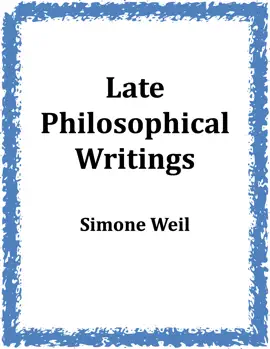 Read: Book Late Philosophical Writings