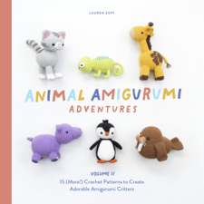 Animal Amigurumi Adventures Vol. 2 - Lauren Espy &amp; Blue Star Press Cover Art