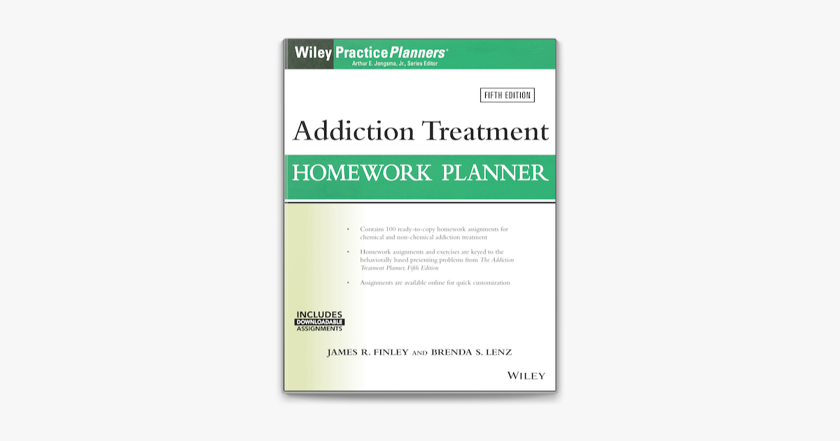 addiction treatment homework planner 6th edition