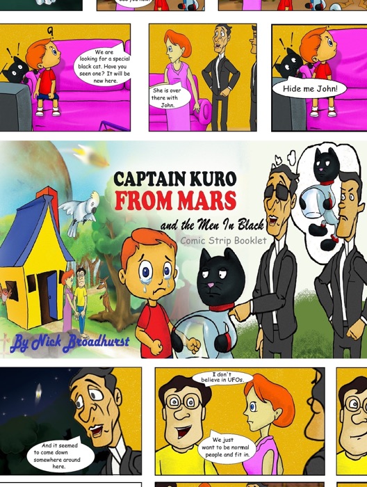 Captain Kuro From Mars And The Men In Black Comic Strip Booklet