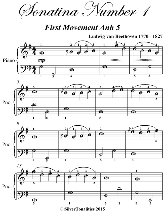 Sonatina Number 1 First Movement Anh 5