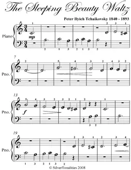 Sleeping Beauty Waltz Beginner Piano Sheet Music