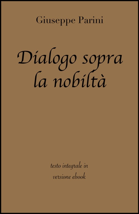 Dialogo sopra la nobiltà