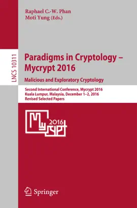 Read: Paradigms in Cryptology – Mycrypt Book 2016. Malicious and Exploratory Cryptology