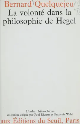 Read: La volonté dans la philosophie de Hegel Book