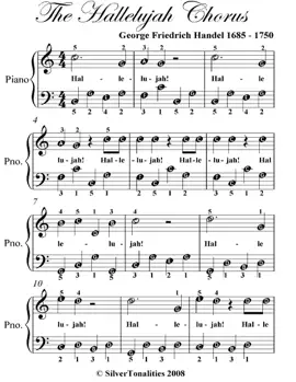 Hallelujah Chorus Easiest Piano Sheet Music