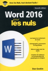 Word 2016 2e édition Poche Pour les Nuls - Dan Gookin