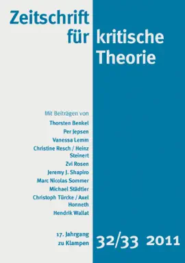 Read: Zeitschrift für kritische Theorie / Zeitschrift für kritische Book Theorie, Heft 32/33