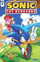Book cover for Sonic the Hedgehog #2 by Ian Flynn & Adam Bryce Thomas