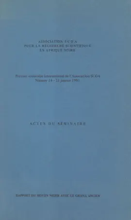 Read: Book Rapport du Moyen Niger avec le Ghana ancien