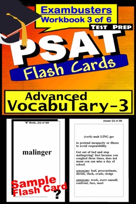 PSAT Test Prep Advanced Vocabulary 3 Review--Exambusters Flash Cards--Workbook 3 of 6