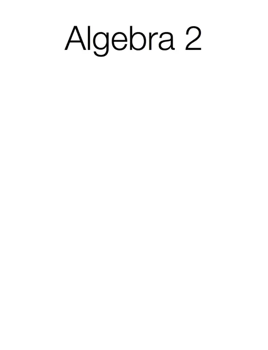 Algebra 2