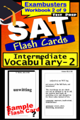SAT Test Prep Intermediate Vocabulary 2 Review--Exambusters Flash Cards--Workbook 2 of 9 - SAT Exambusters