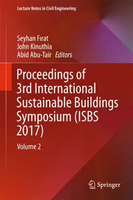 Read: Proceedings of 3rd Book International Sustainable Buildings Symposium (ISBS 2017)