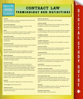 Contract Law Terminology and Definitions (Speedy Study Guide) by Speedy Publishing