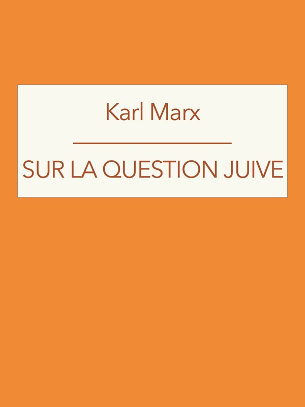 Sur la question juive