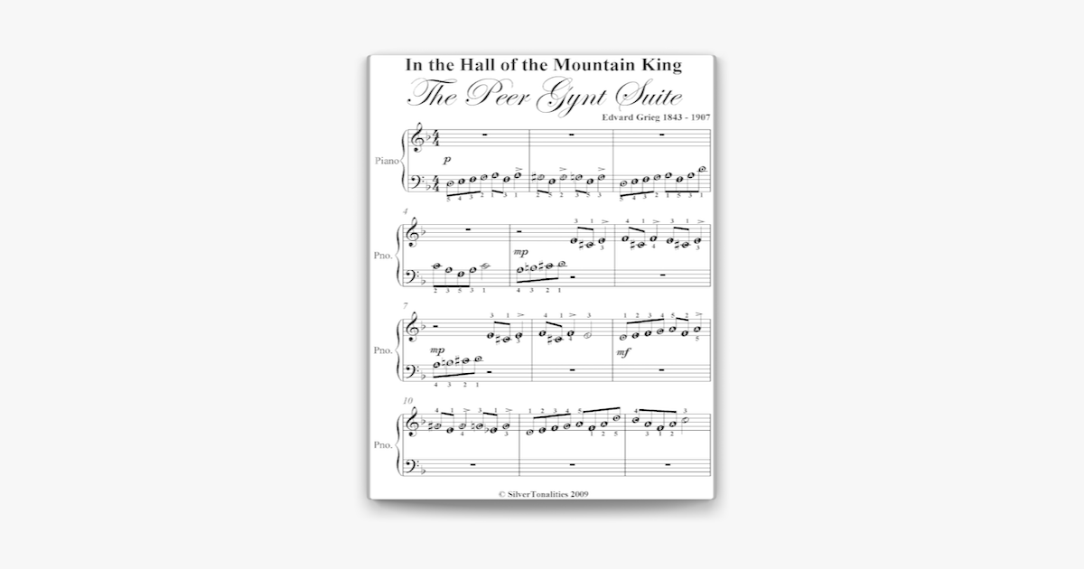 ‎In the Hall of the Mountain King Beginner Piano Sheet