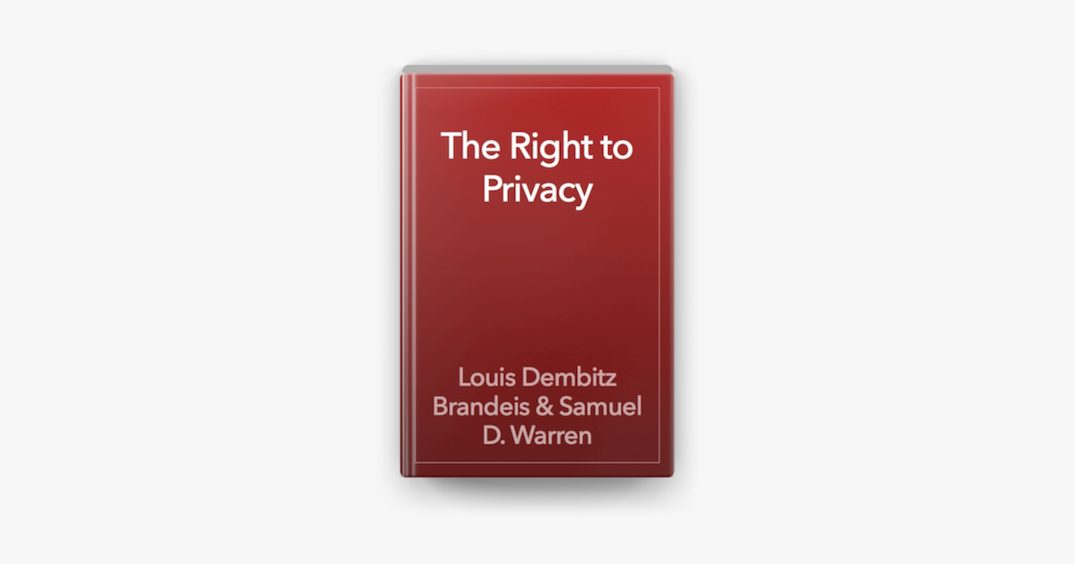 ‎The Right to Privacy on Apple Books