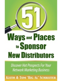 Book's Cover of 51 Ways and Places to Sponsor New Distributors
