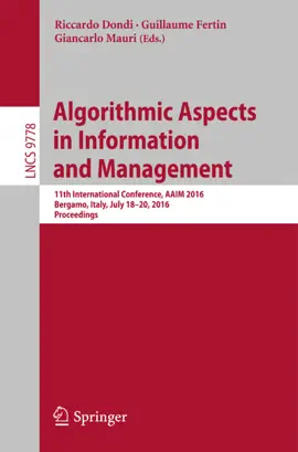 Read: Book Algorithmic Aspects in Information and Management