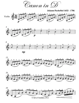 Read: Canon Book in D Easy Violin Sheet Music