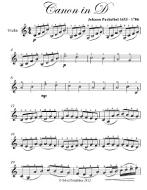 Canon in D Easy Violin Sheet Music - Johann Pachelbel