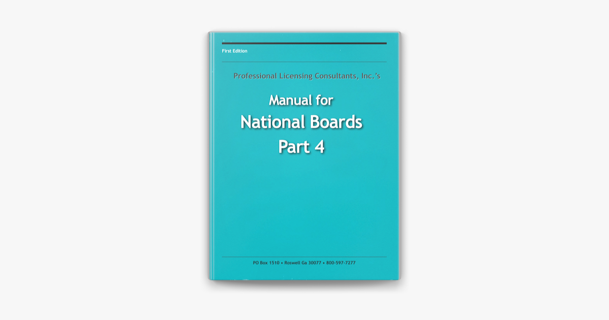 ‎Manual for National Boards Part 4 by Devereau S Batungbacal (ebook