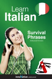 Book cover for Learn Italian - Survival Phrases Italian (Enhanced Version) by Innovative Language Learning, LLC