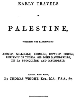 Read: Book Early Travels In Palestine