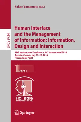 Read: Human Interface and the Management of Information: Information, Design Book and Interaction