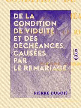 Read: De la condition de viduité et Book des déchéances causées par le remariage