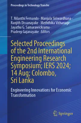 Read: Selected Proceedings of the Book 2nd International Engineering Research Symposium; IERS 2024; 14 Aug; Colombo, Sri Lanka