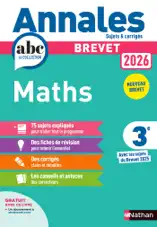 Annales ABC du Brevet 2026 - Maths 3e - Sujets et corrigés + fiches de révisions - EPUB