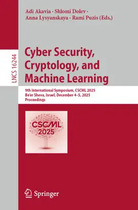 Read: Cyber Security, Cryptology, and Machine Learning Book