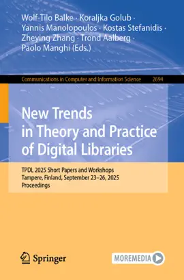 Read: New Trends Book in Theory and Practice of Digital Libraries