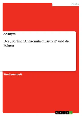 Read: Der Book „Berliner Antisemitismusstreit“ und die Folgen