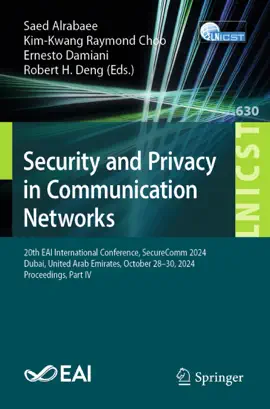 Read: Security and Privacy in Communication Networks Book