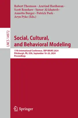 Read: Social, Book Cultural, and Behavioral Modeling