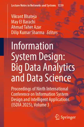 Read: Information System Design: Big Book Data Analytics and Data Science