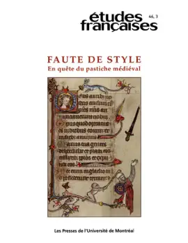 Read: Études françaises. Book Volume 46, numéro 3, 2010