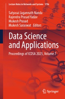 Data Science and Applications by Satyasai Jagannath Nanda, Rajendra Prasad Yadav, Mukesh Prasad & Mukesh Saraswat