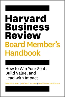 Read: Harvard Business Book Review Board Member's Handbook