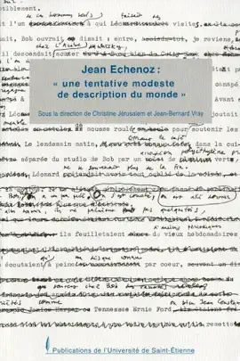 Read: Jean Echenoz : « une tentative modeste de description du monde Book »