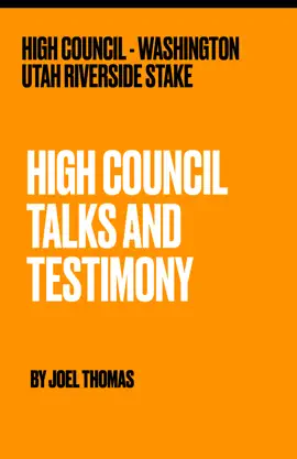 Read: High Council Talks Book and Testimony