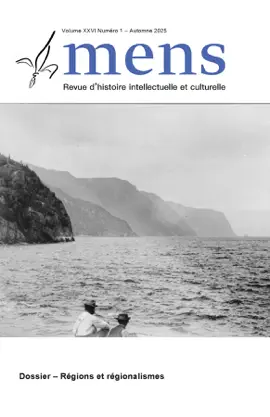 Mens. Vol. 26 No. 1, Automne 2025
