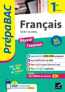 Prépabac - Français 1re technologique Bac de français 2026 (écrit & oral) by Hélène Bernard, Denise Maréchal, Sophie Saulnier, Swann Spies, Bérangère Touet & Laure Warot