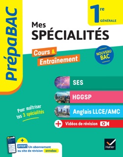 Prépabac - Mes spécialités SES, HGGSP, Anglais LLCE/ AMC 1re générale - 2025-2026 by Séverine Bachelerie-Marteau, Laurent van De Wandel, Frédéric Viénot, Christine Bitaillou, Aline Charles, Anne-Cécile Couturier, Isabelle Kherbouche, Jean-Marck Molignier, Sylvie Godineau, Céline Le Feuvre, Denis Martin, Franck Rimbert, Gilles Seurin, Cécile Gaillard, Cécile Gintrac & Vanessa Mercier